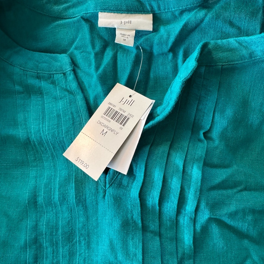 NWT J.Jill Teal Midi-Dress